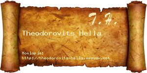 Theodorovits Hella névjegykártya